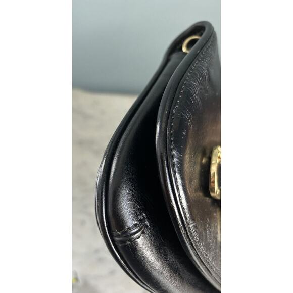 Tory Burch Reva Black Leather Purse Detachable Gold Chain Strap Crossbody Clutch - Picture 13 of 16